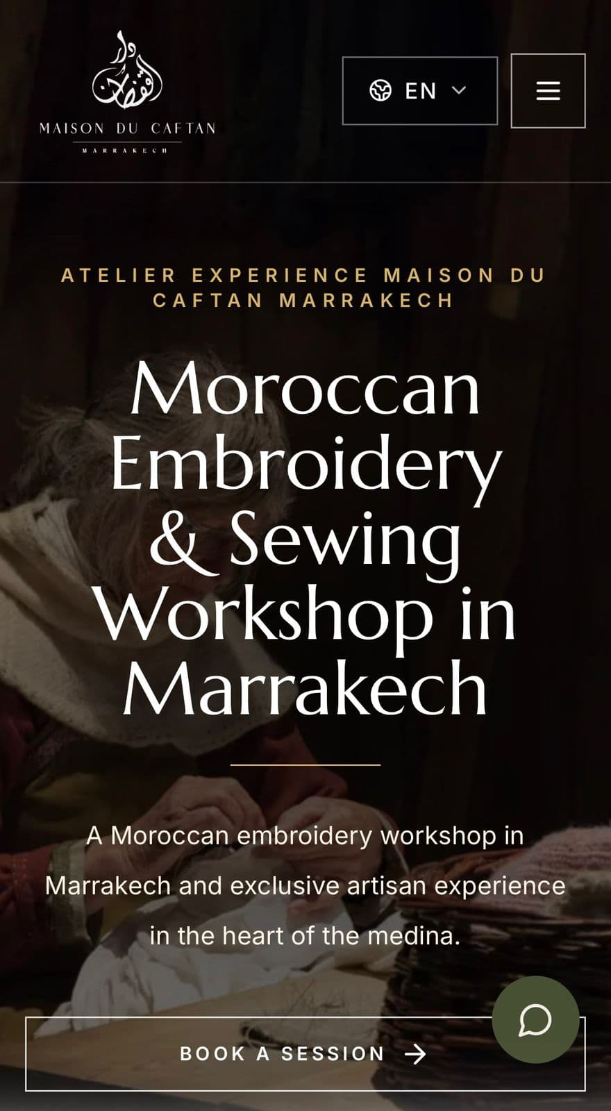 Atelier du Caftan Marrakech — Expérience mobile